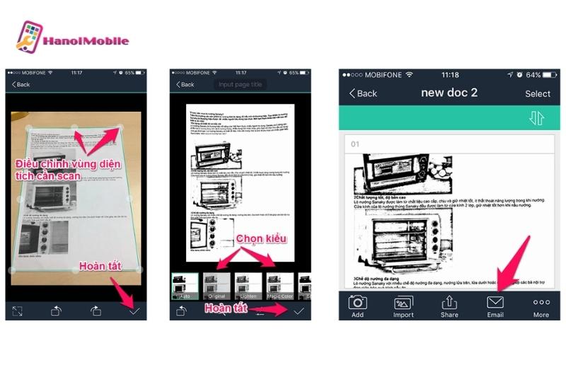 Scan ảnh trên iPhone bằng CamScanner